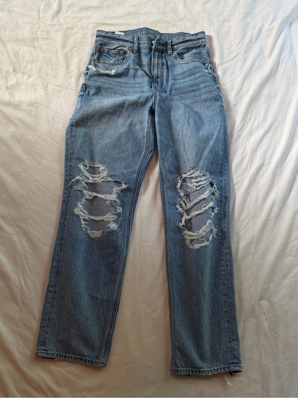 American Eagle Outfitters Distressed Baggy Straight Jeans